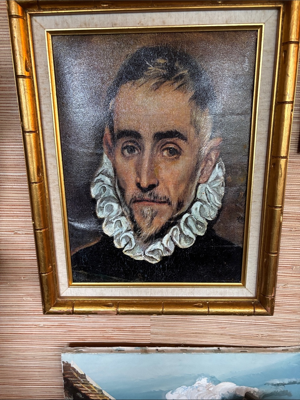 16 x 20 Portrait of an Elderly Man Oil Painting El Greco print on canvas framed
